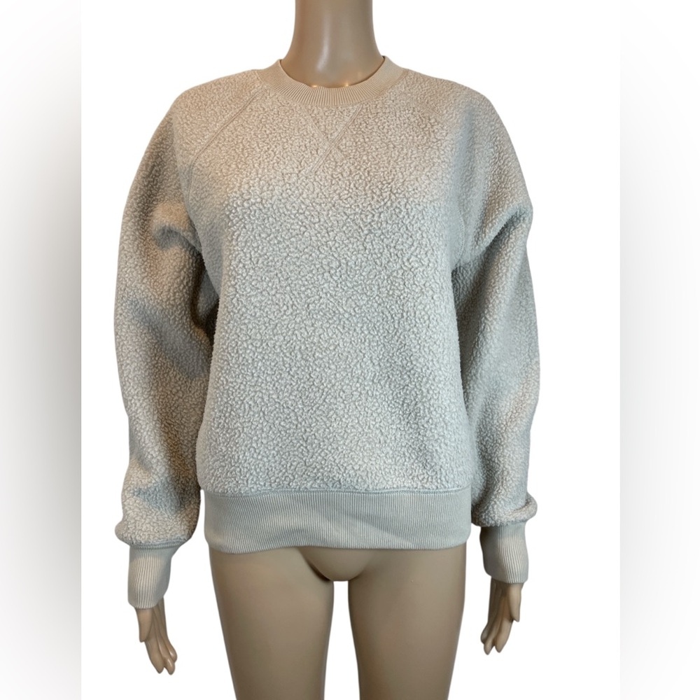 Everlane Renew women’s fleece Cozy Sherpa Crewneck Sweater size M